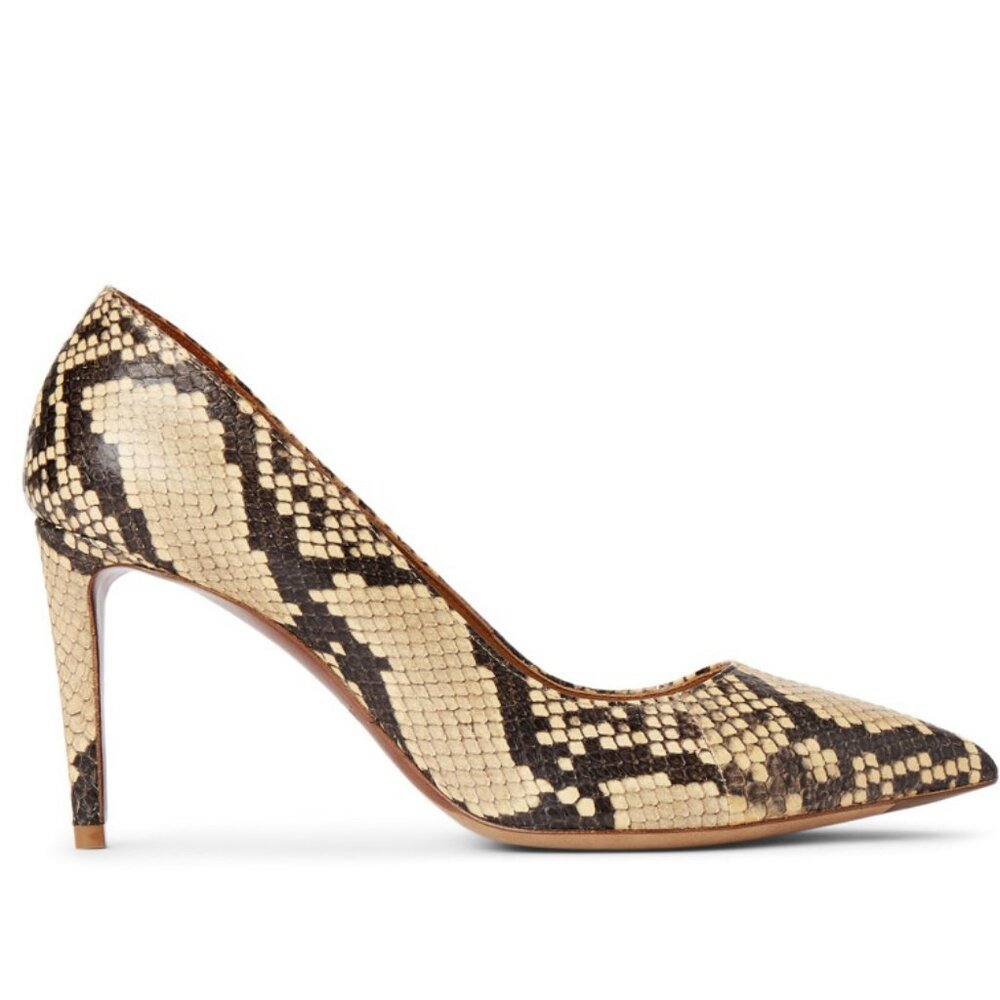 NIB $1398 Ralph Lauren Purple Label Armissa Ayers Python Pumps (Shoes) e 37 US 7